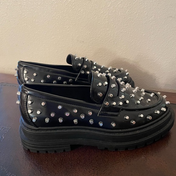 ASOS Studded Black Loafers - Picture 3 of 5